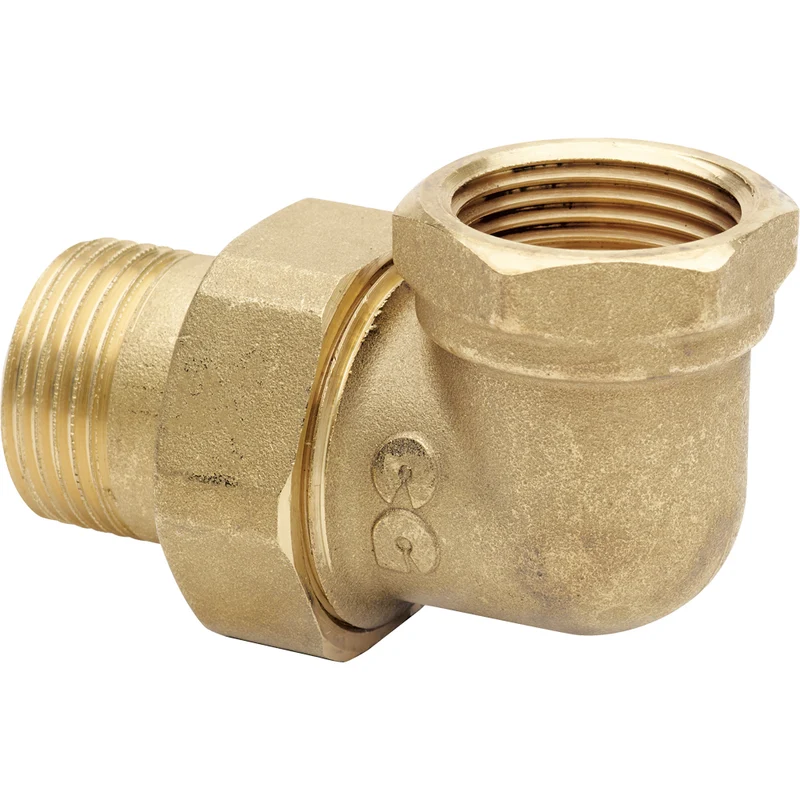 Raccordo Curvo 3 Pezzi In Ottone Giallo Con O-Ring 1"1/4