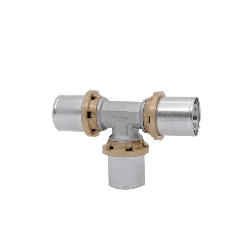 Raccordo A Tee Ridotto A Pressare Per Multistrato Icma 26X26X32 Laterale