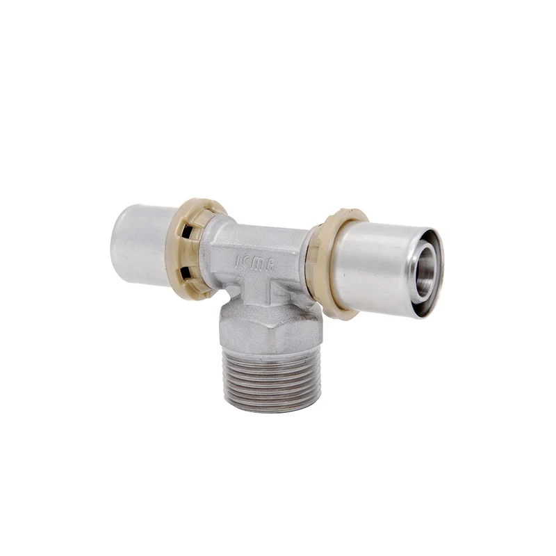 Raccordo A Tee Maschio A Pressare Per Multistrato Icma 32X1"X32