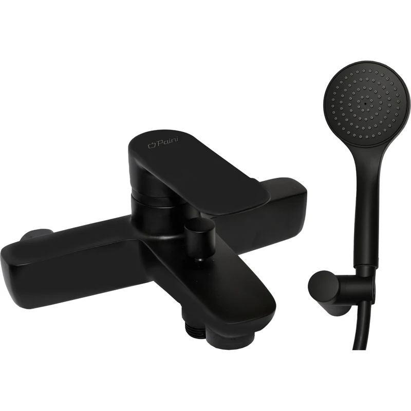 Miscelatore Vasca "Nove" Nero Opaco + Set Doccia Orientabile