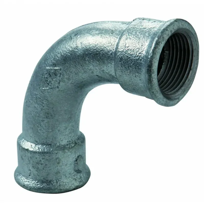 Curva Lunga A 90° Ff In Ghisa Zincata 1"1/2
