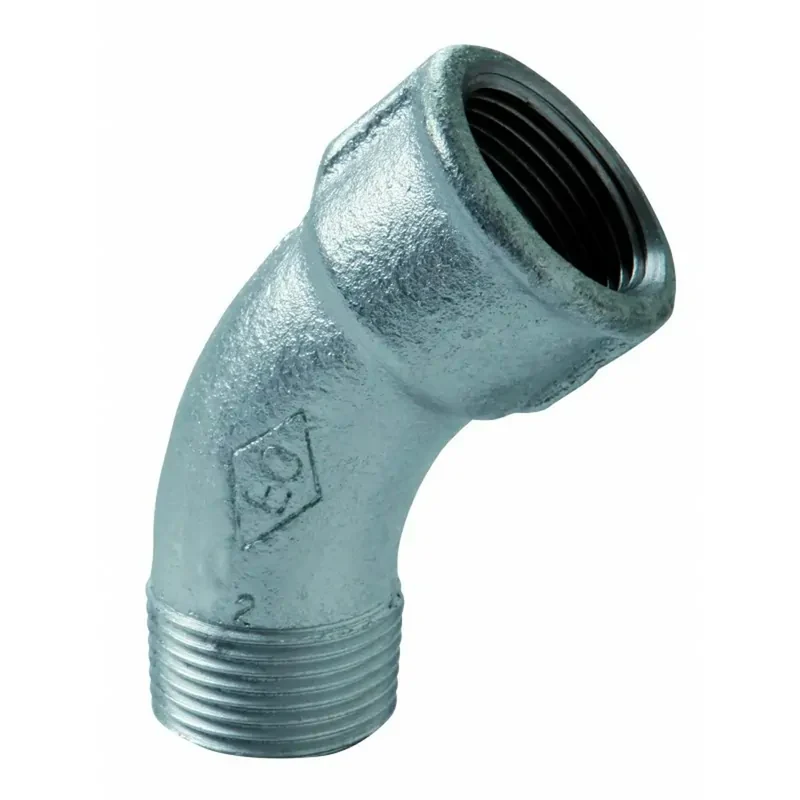 Curva A 45° Mf In Ghisa Zincata 4"