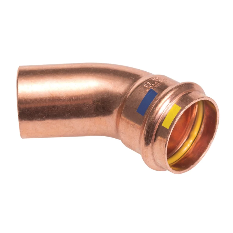 Curva A 45° Maschio/Femmina In Rame A Pressare 28 X 28 Mm