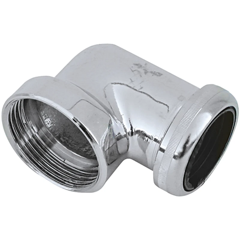 Raccordo 90° In Ottone 1"1/4 X 32 Cromato