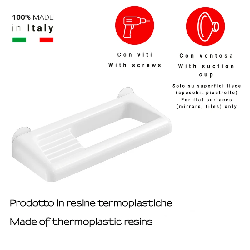 Portasapone + Portasalviette Cm 30 Gedy Junior 'Serie 8000' Bianco