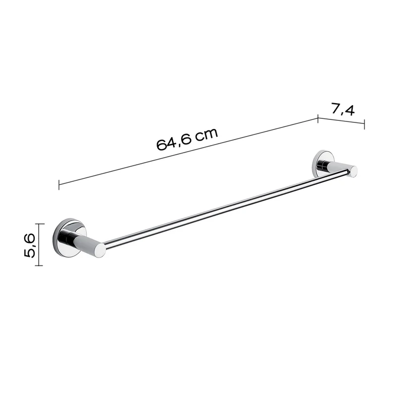 Portasalviette Cromato Felce Cm 60