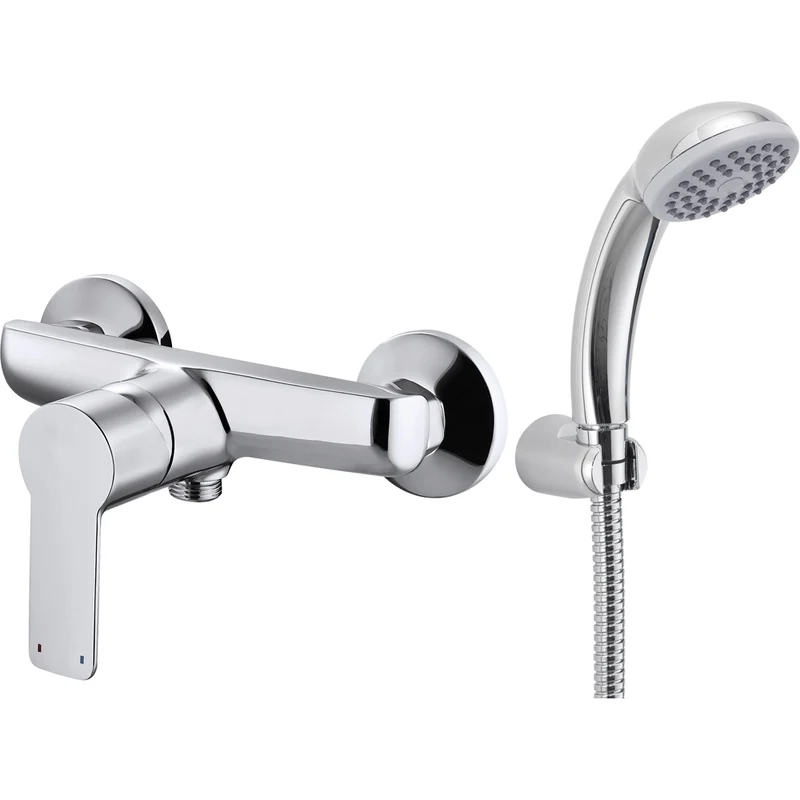 Miscelatore Doccia Esterno "Serie 3000" Cromo Ø35 Mm + Accessori Doccia