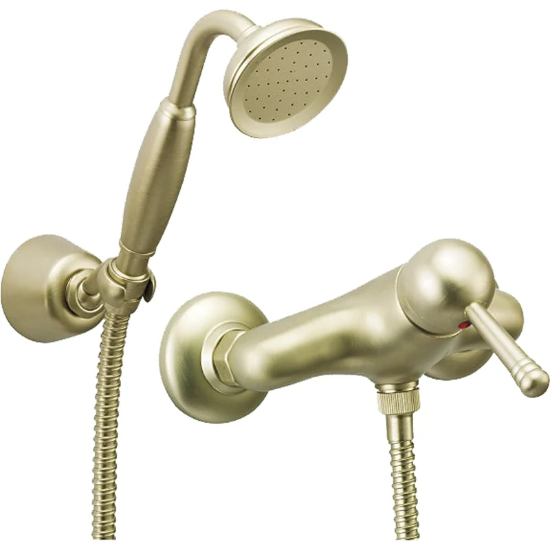 Miscelatore Doccia Esterno Con Kit Doccia New Old Bronzo