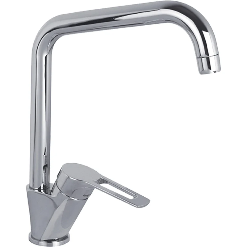 Miscelatore Lavello "Serie 4" Canna Girevole Con Leva Aperta Cromo