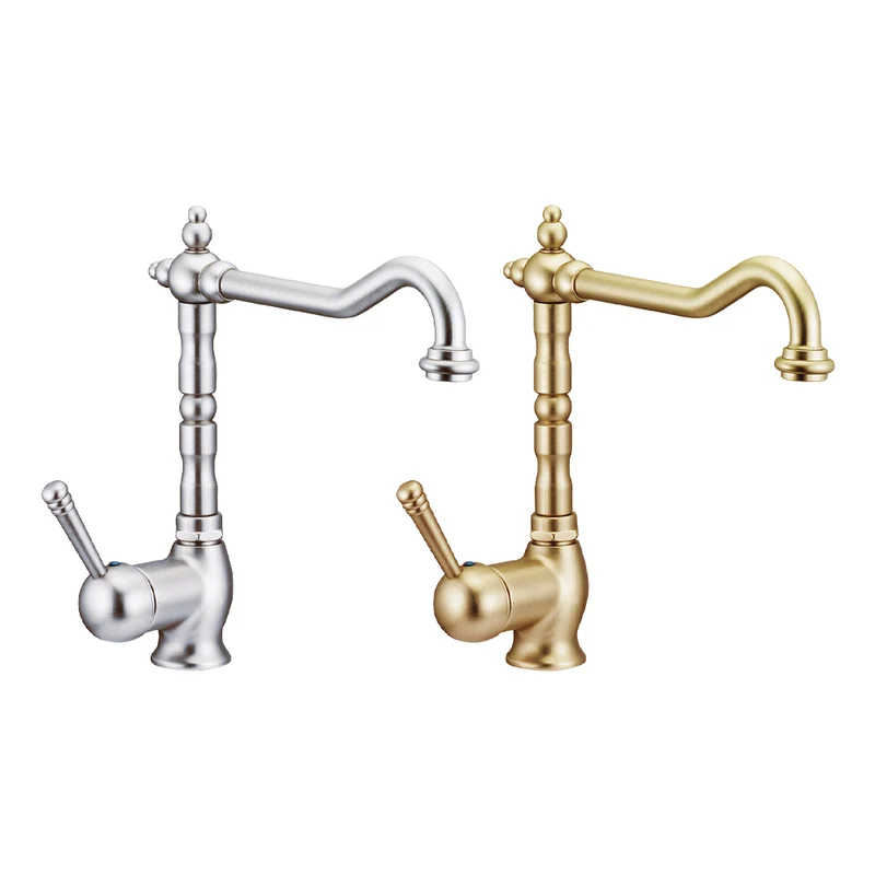 Miscelatore Lavello Con Canna Girevole New Old Bronzo