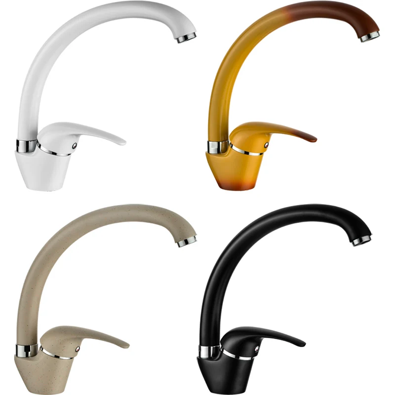 Miscelatore Lavello America Bocca Alta Bianco