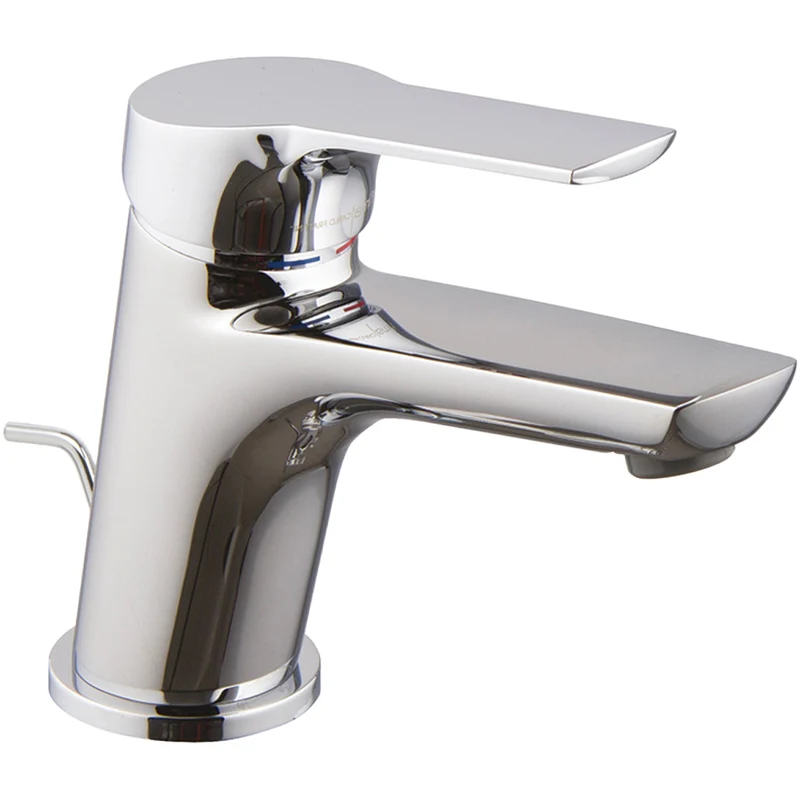 Miscelatore Lavabo "Serie 4" Con Leva Chiusa Cromo + Piletta 1"1/4