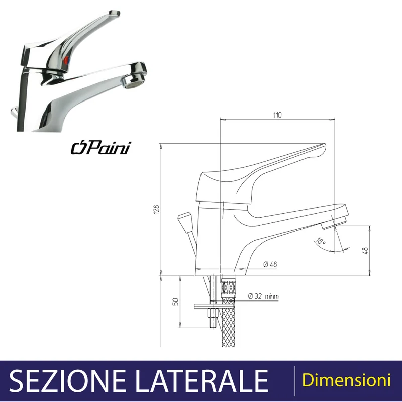 Miscelatore Lavabo 'Pilot' Scarico 1"1/4