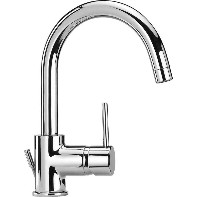 Miscelatore Lavabo 'New Disco' Bocca Orientabile Scarico 1" 1/4