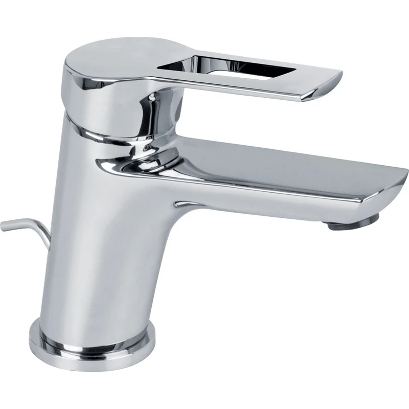 Miscelatore Lavab "Serie 4" Con Leva Aperta Cromo + Piletta 1"1/4
