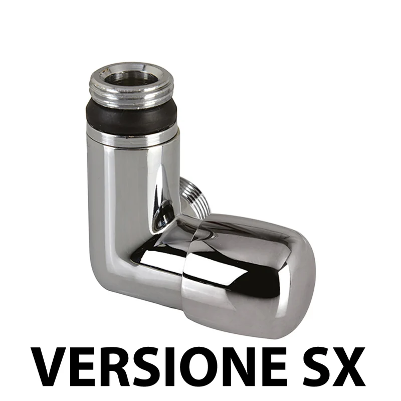 Detentore Ad Angolo Sx Attacco Rame, Multistrato E Pe-X "Dafne" Cromo 1/2" - 24X1,5