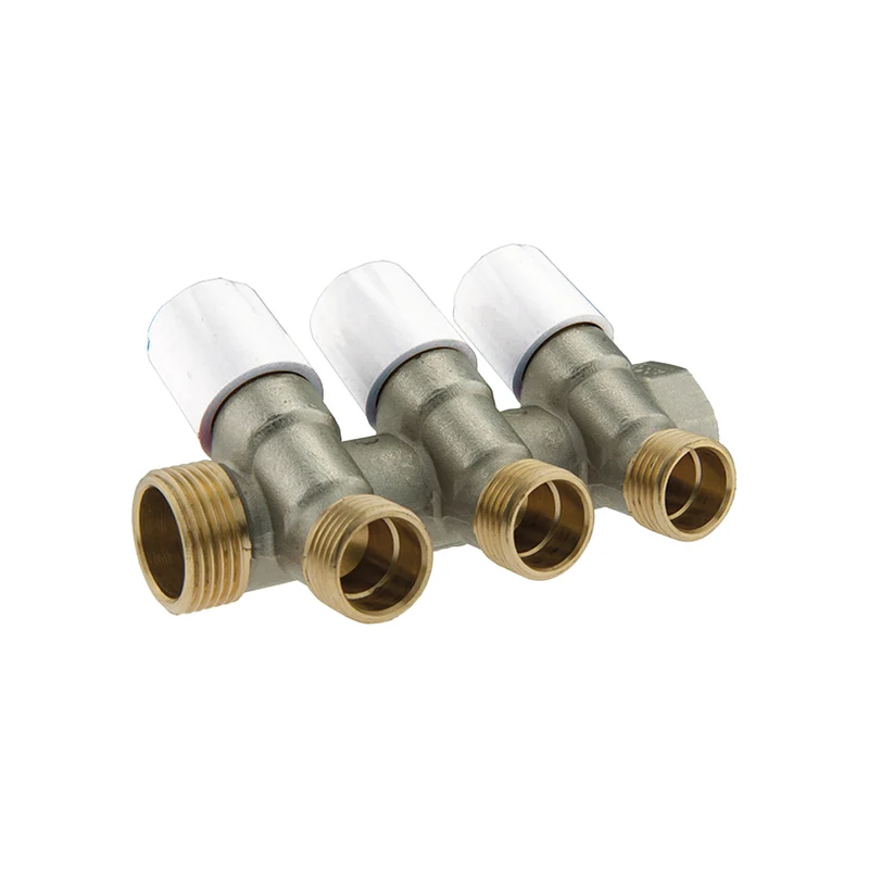 Collettore Inclinato Maschio/Femmina 3/4" Con Vitoni Di Arresto 4 Vie Da 1/2"M (16)