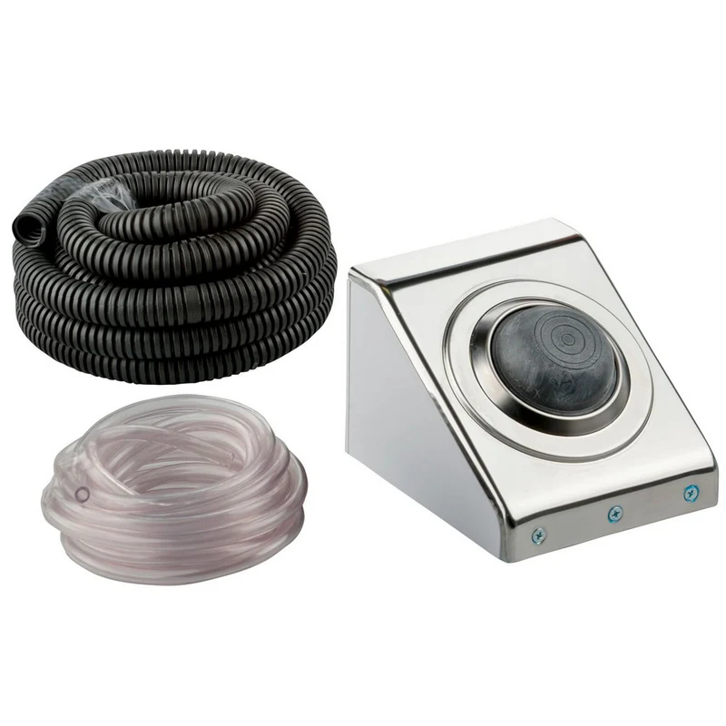 Comando A Pedale Per Montaggio Esterno A Pavimento O A Parete Con Placca Inox Per 'Sara Pneu'