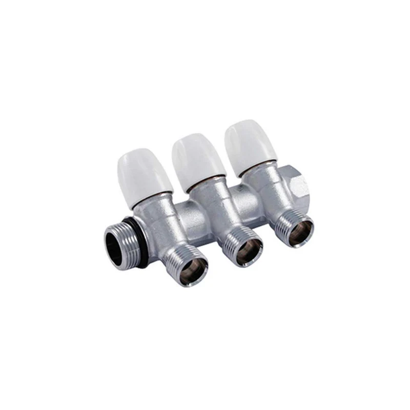 Collettore Lineare Maschio/Femmina Con Rubinetti D'Arresto Tiemme 3 Vie 1/2"M (16)