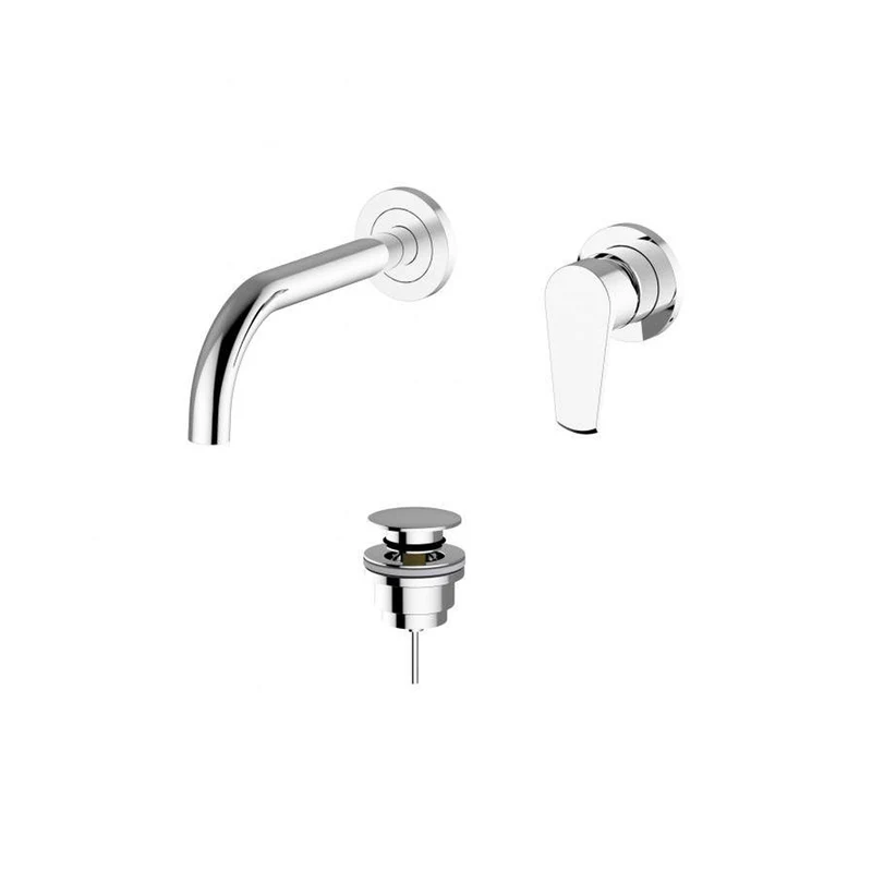 Batteria Lavabo Incasso A Parete Velvet C/Scarico Click Clack