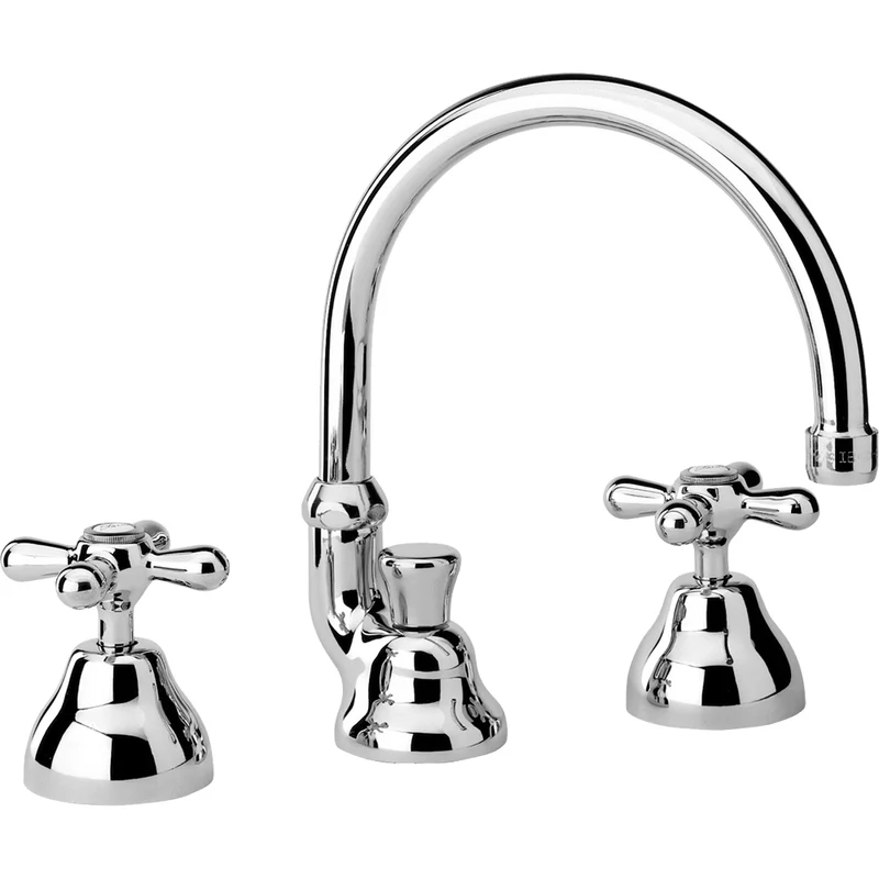 Batteria Lavabo Bocca Alta 'Liberty' Cromo