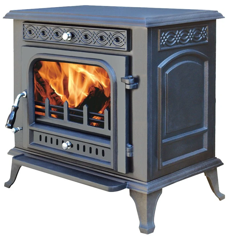 stufa a legna in ghisa 'etna' ideal star mm 630x430x630h