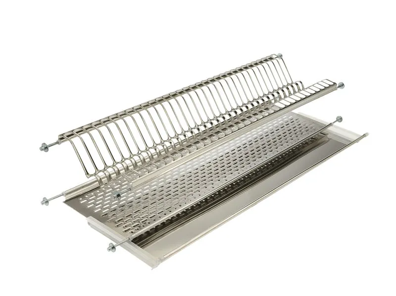 scolapiatti in acciaio inox in kit 76 cm
