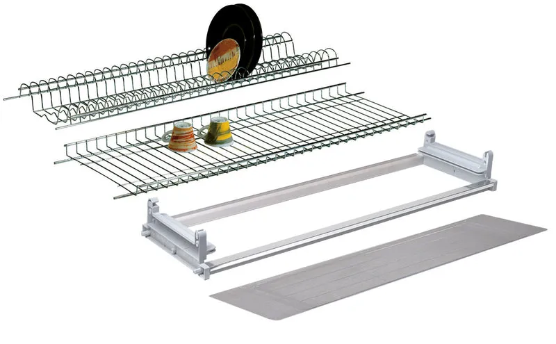 scolapiatti in alluminio in kit 76 cm