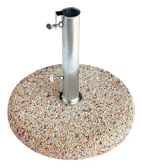 base tonda in graniglia per ombrellone ø 45 cm - tubo ø 45/42 mm - 25kg