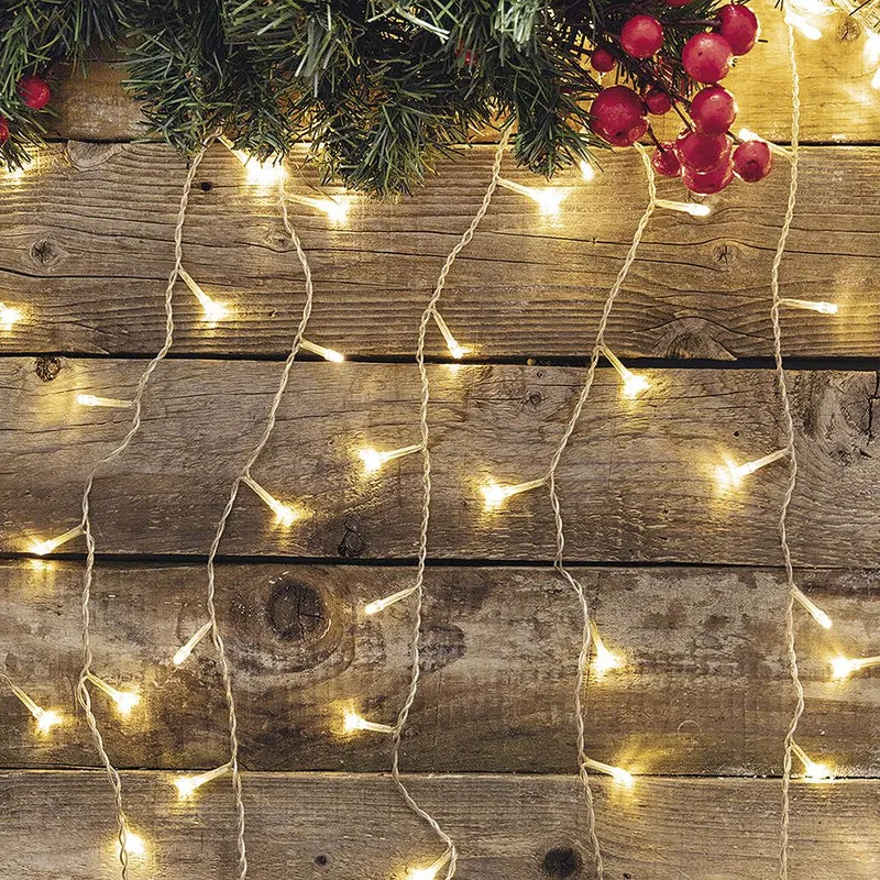 Tenda 204 led, bianco caldo, 300x70 cm, Santa's House
