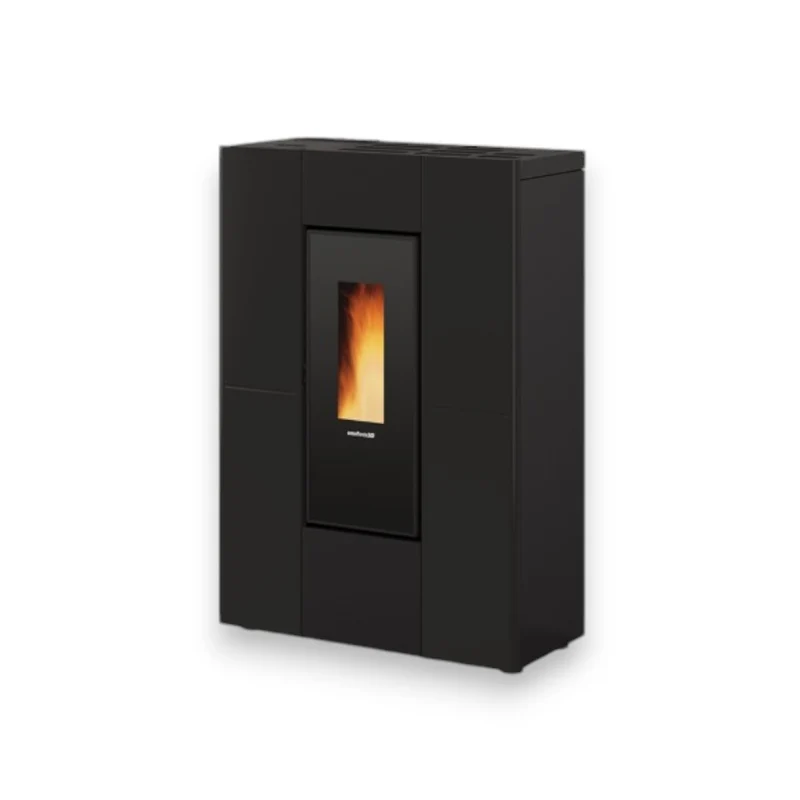 Stufa a pellet 8 Kw in ghisa nera 75x35.2xH107.7 cm Nordica