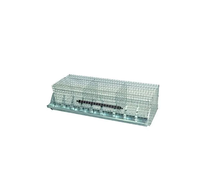 gabbia per conigli ingrasso tre fori cm 100x40x27h