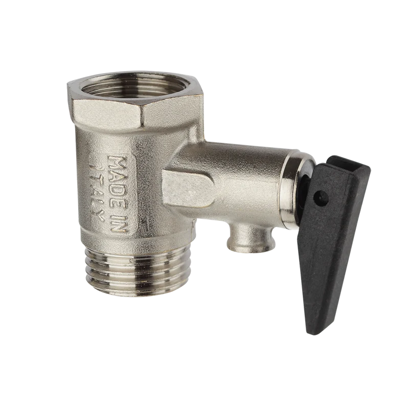 valvola di sicurezza scaldacqua con leva 1/2" m.f.