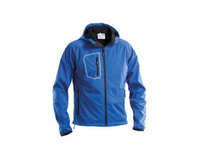 giubbino softshell con cappuccio 'fasten' blu tg. s (44-46)