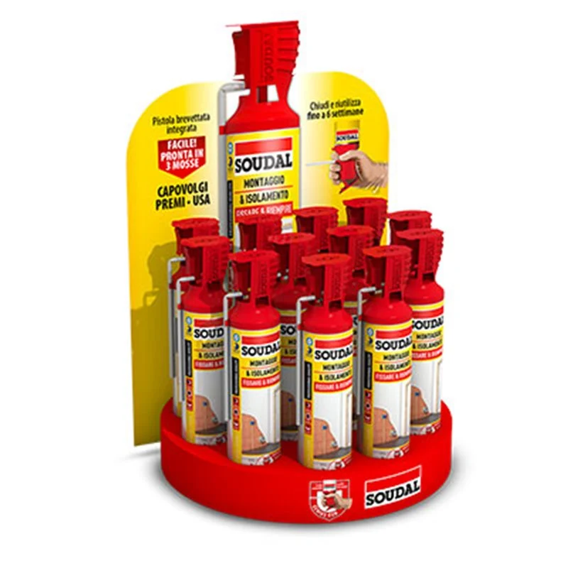 espositore da banco 'genius gun' soudal 12 pezzi