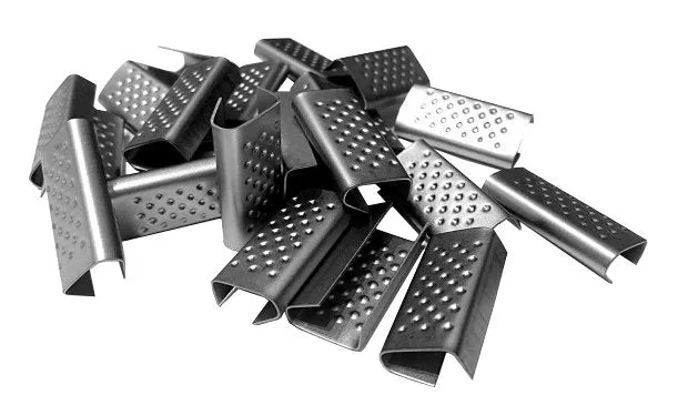 sigilli in acciaio per reggette in plastica 13x28 mm, spess. 0,5 mm - conf. 4000 pezzi