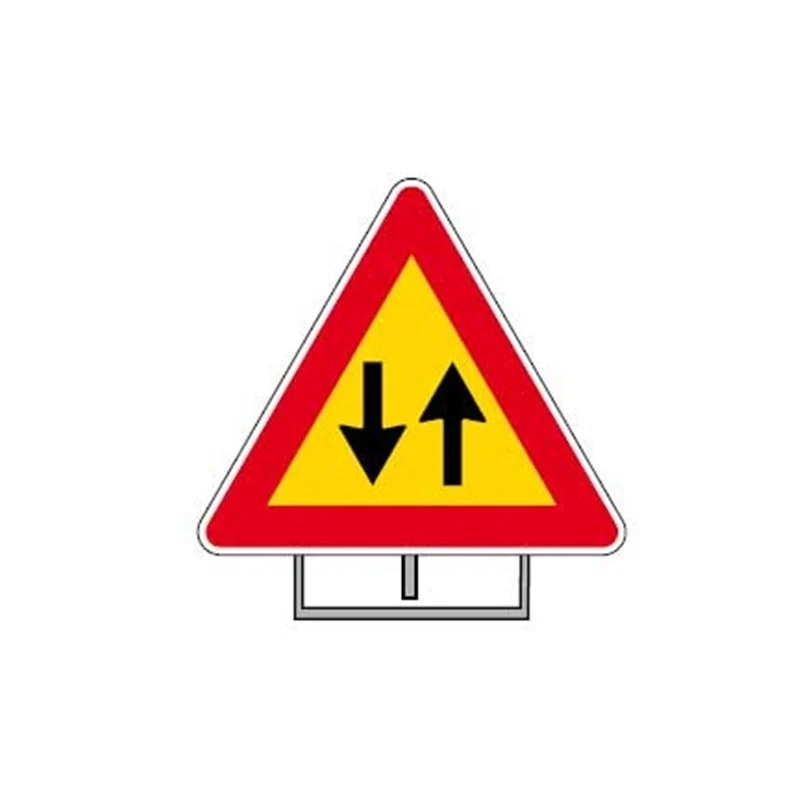 segnale cantiere fig. 387 'doppio senso di circolazione' 90 cm