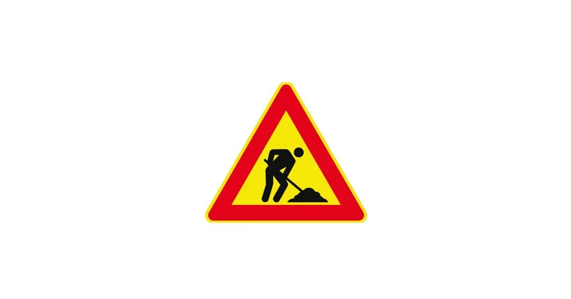 segnale cantiere fig. 383 'lavori in corso' 90 cm