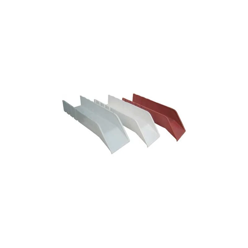 gocciolatoio per balconi tipo aperto 27x8 cm - bianco