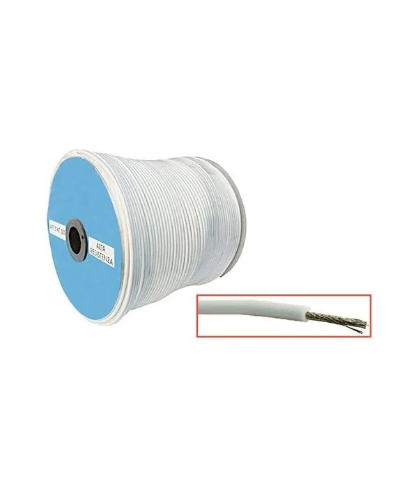 cavetto stendibiancheria bobina bianco ottonato ø 5 mm - 500 mt