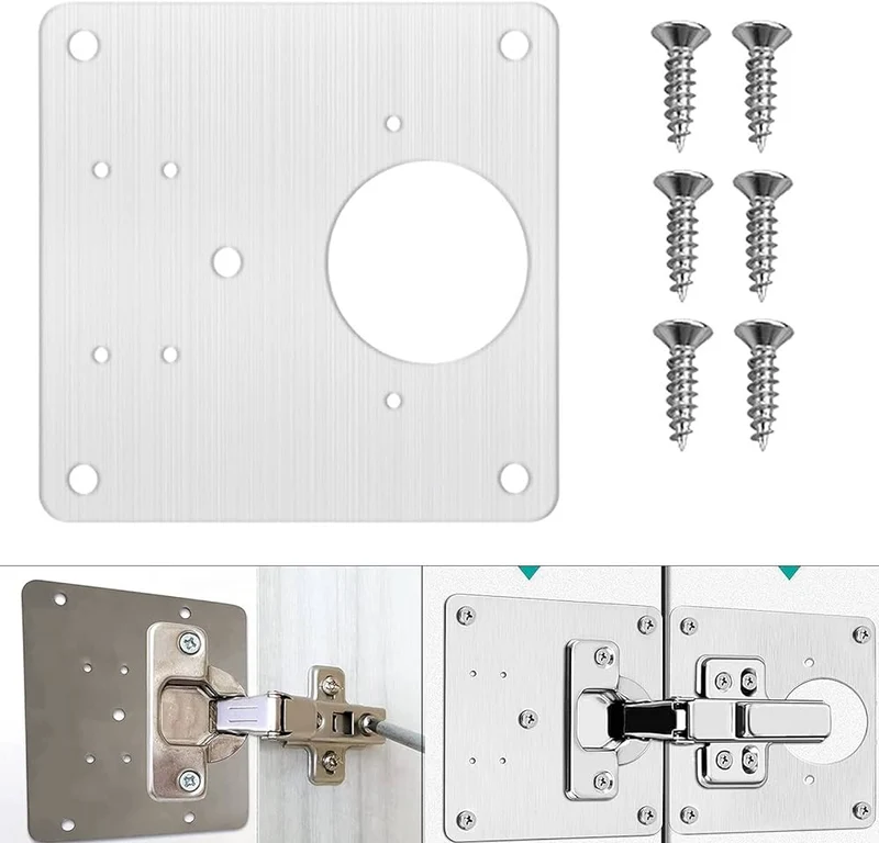 piastra di riparazione per cerniere 90x90 mm - spessore 0,65 mm
