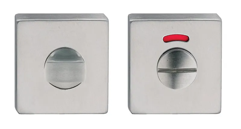 nottolino wc e segnalatore 'quadro' 50x50 mm - col. inox satinato