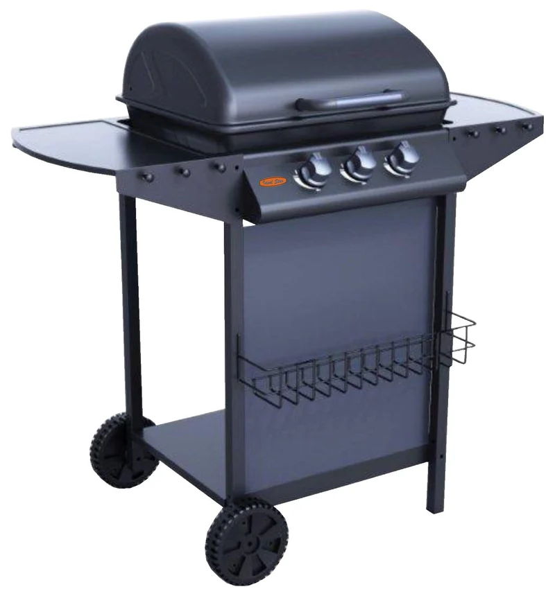 barbecue a gas tre fuochi ideal star cm 104x55,4x97,7h