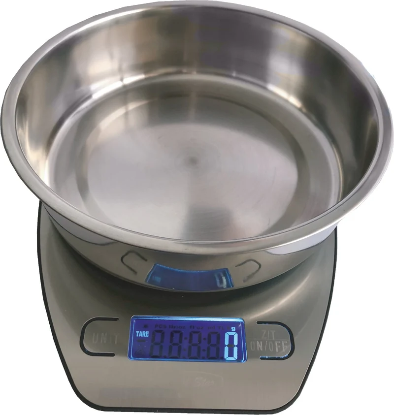 bilancia digitale ideal star in acciaio inox capacità 5 kg