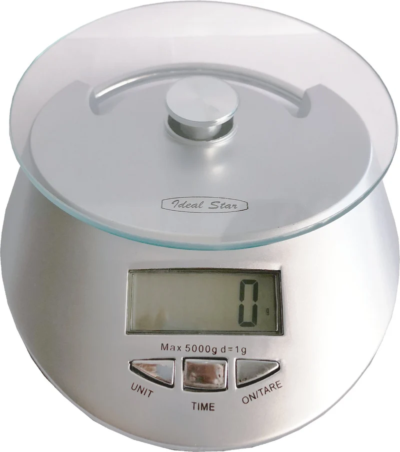 bilancia digitale ideal star in vetro capacità 5 kg