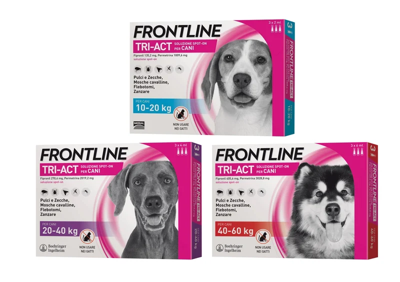 antiparassitario 'tri-act' frontline cani 40/60 kg - 6 pipette