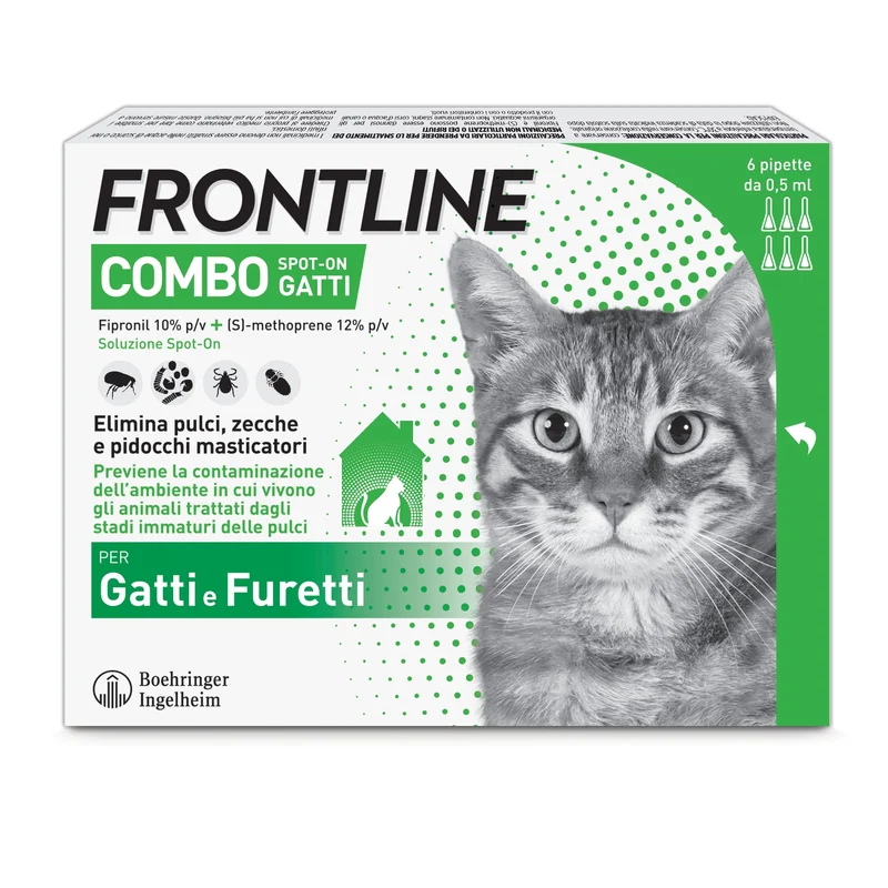 antiparassitario 'combo' frontline gatti e furetti - 3 pipetta