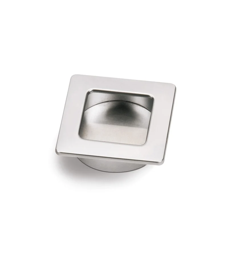 maniglia ad incasso per porte scorrevoli quadra 40 mm - cromo opaco