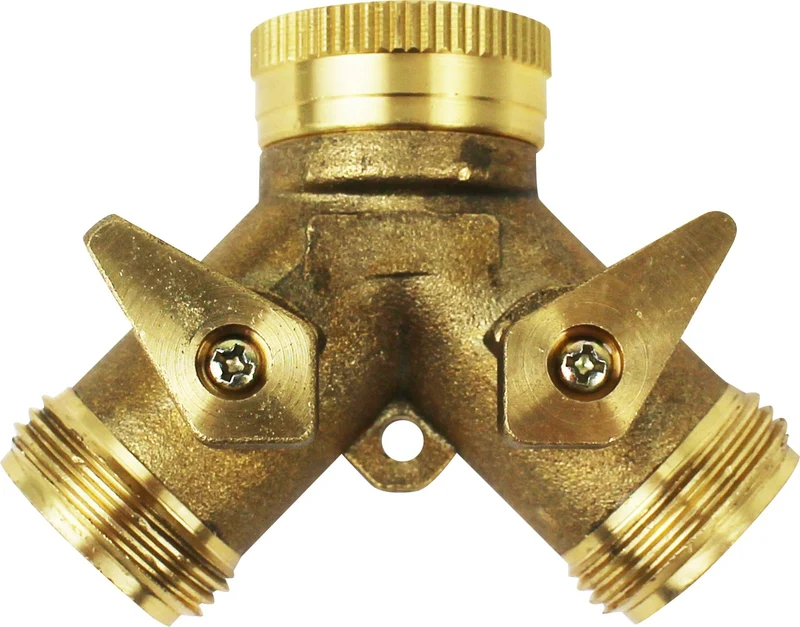 presa rubinetto doppia uscita in ottone f 3/4" x m 3/4" x m 3/4"