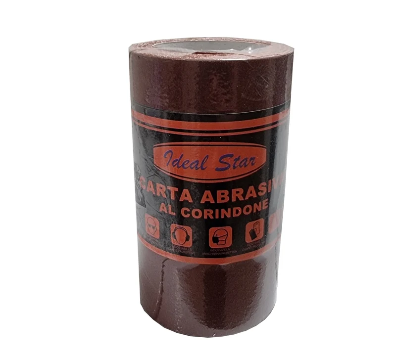 mini rotolo carta abrasiva ideal star grana 60 - rotolo mm 115x5mt